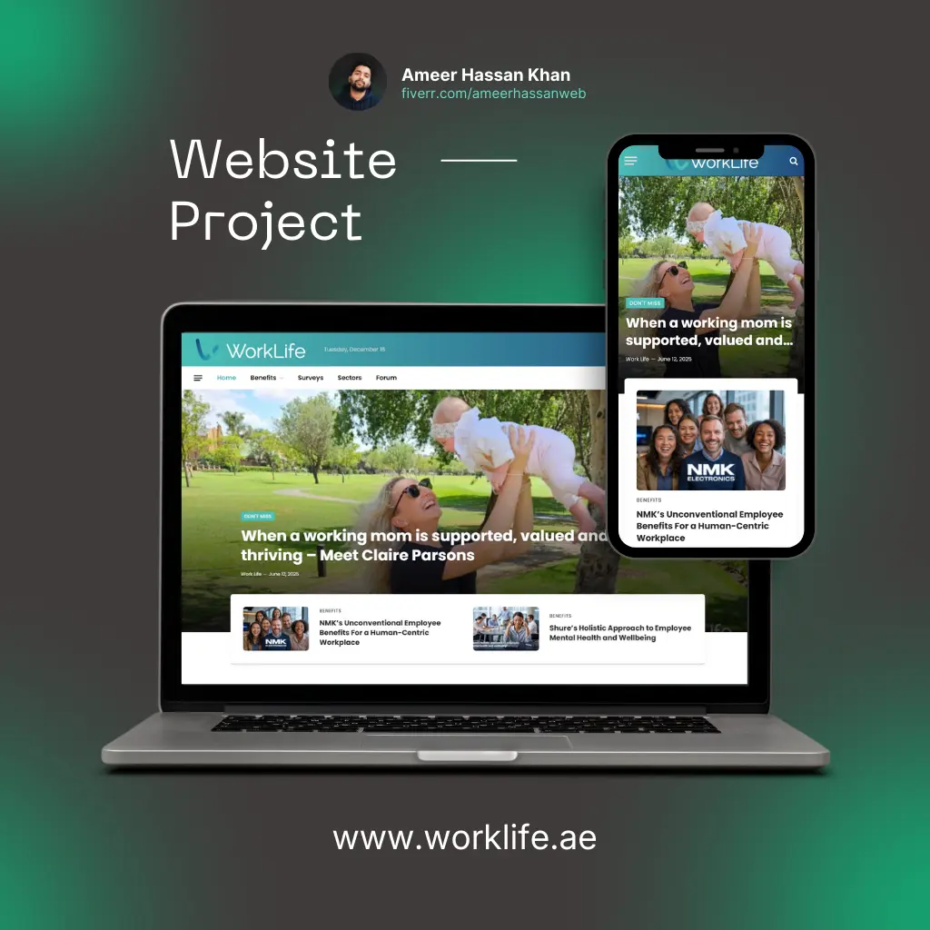 Work LIfe Blog web design by Ameer Hassan Khan
